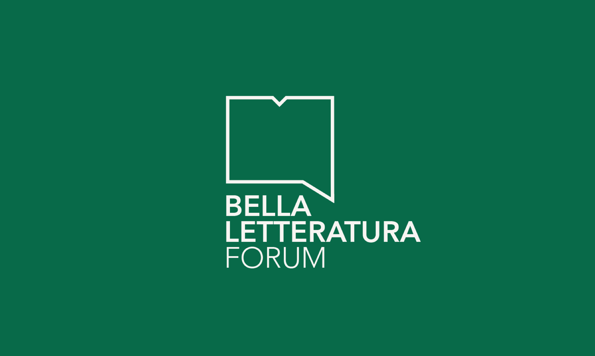 Le logotype seul, en blanc sur un aplat vert.