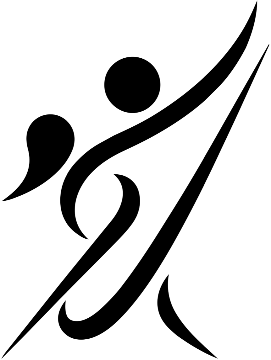 Le symbole : deux danseurs stylisés d’un seul trait, formant une esperluette.