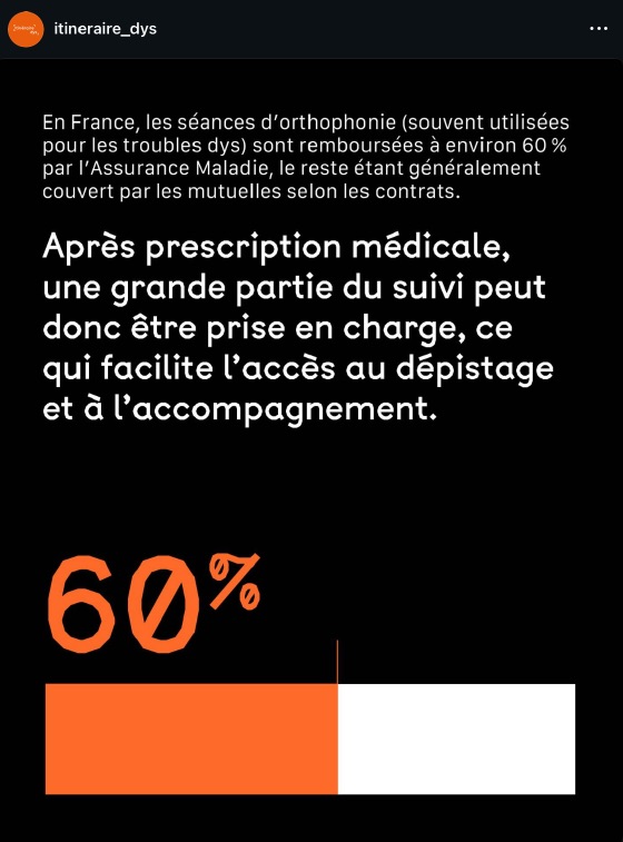 « 60 % » : la part des séances d’orthophonie remboursée après prescription médicale.