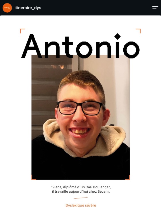 Portrait d’Antonio, dix-neuf ans, diplômé d’un CAP boulanger, dyslexique sévère.